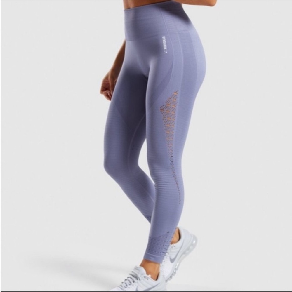 Gymshark Energy Seamless Leggings Slate Blue Size Small